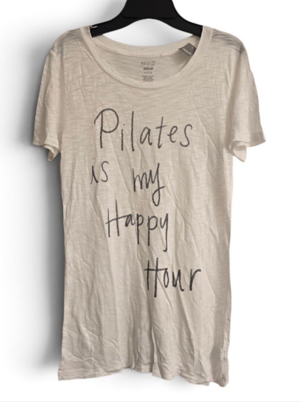 NWT! Aerie Pilates Is My Happy Hour Graphic T-Shirt S